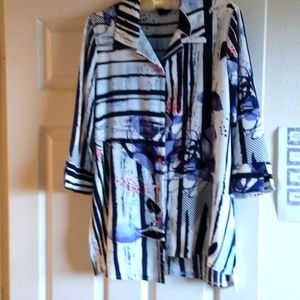 Breezy fun print tunic by Michael Tyler
